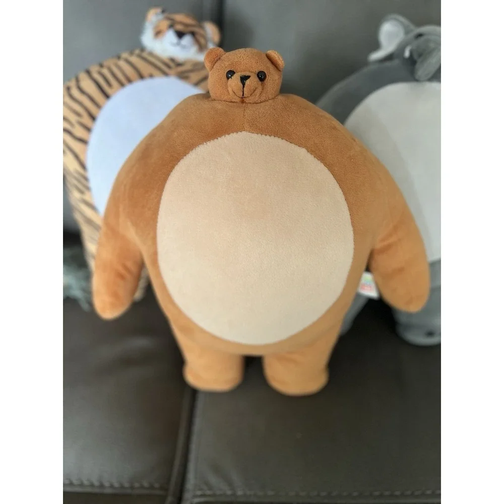Go! Mini‎ Head Animal Plush's Elephant Tiger And A Bear Lot Of 3